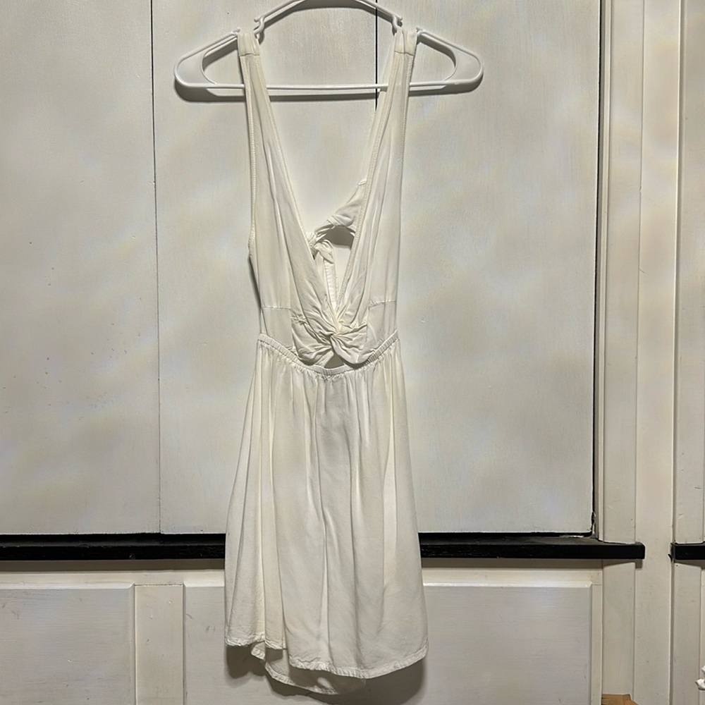 White ASOS Mini Dress with Open Back